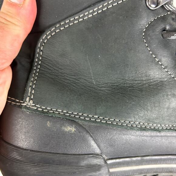 Clarks Men’s 8 Bowman Peak Black Leather High Top Casual Lace Up Duck Boots - Picture 7 of 11